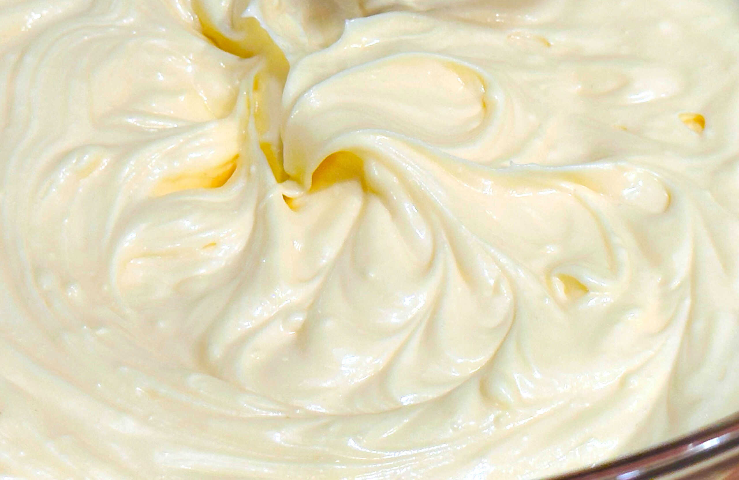 Swirls of cream cheese filling.