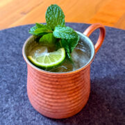 Irish mule served in a copper mug.
